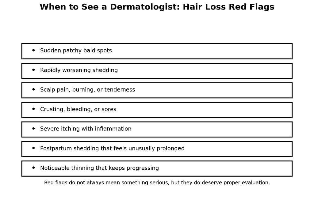 Hair loss red flags that should be checked by a dermatologist